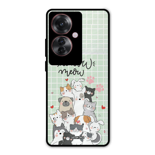 Meow Meow Oppo F25 Pro Mobile Back Cover - Cute PrintShield Case