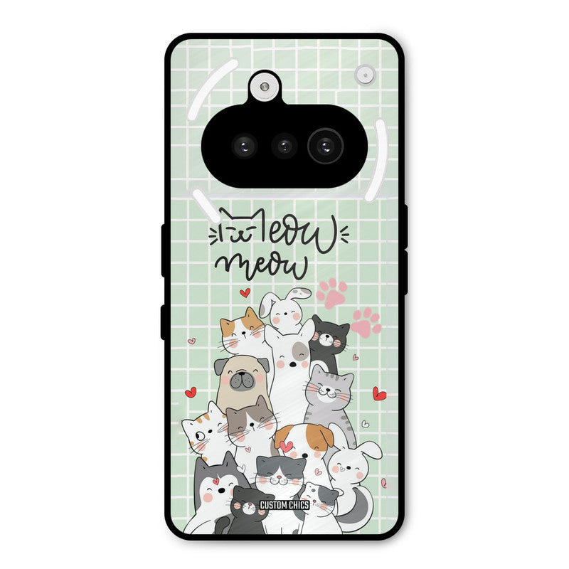 Meow Meow Nothing Phone 3A Mobile Back Cover - Cute PrintShield Case