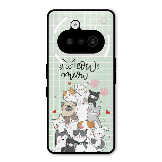Meow Meow Nothing Phone 3A Mobile Back Cover - Cute PrintShield Case
