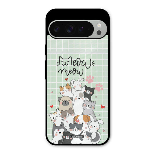 Meow Meow Google Pixel 9 Pro XL Mobile Back Cover - Cute PrintShield Case