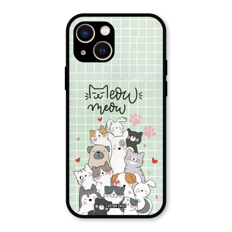 Meow Meow iPhone 13 Mobile Back Cover - Cute PrintShield Case