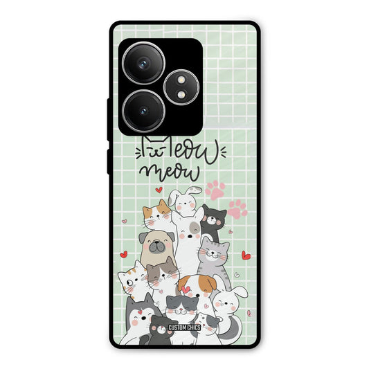 Meow Meow Realme GT 6T Mobile Back Cover - Cute PrintShield Case