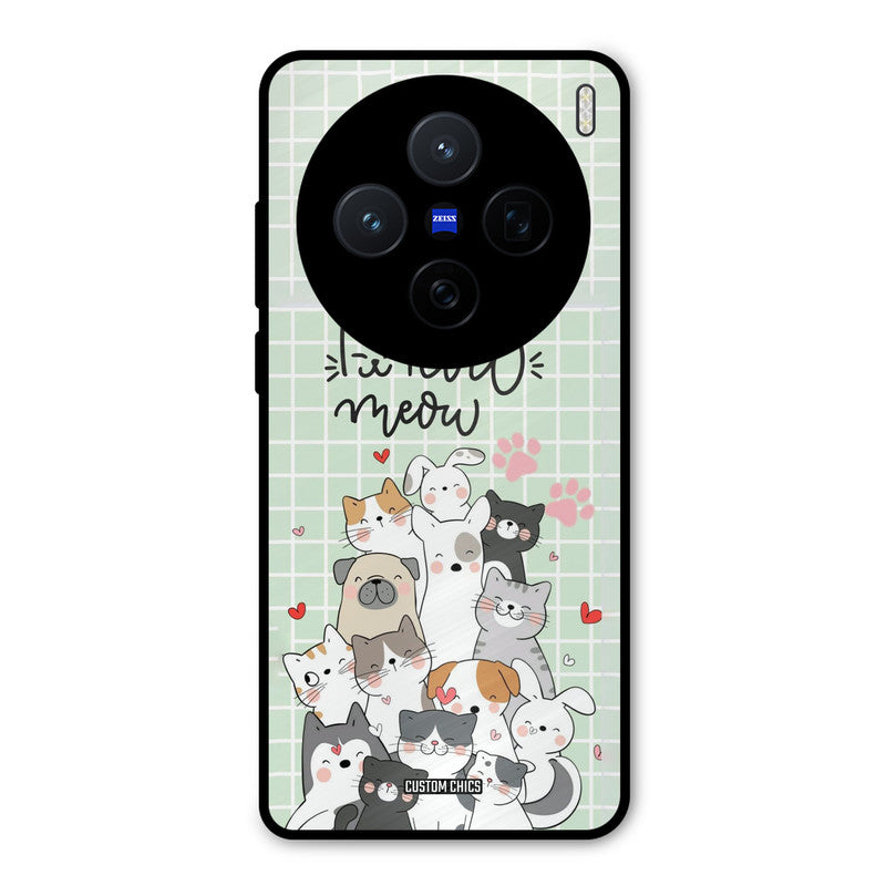 Meow Meow Vivo X200 Mobile Back Cover - Cute PrintShield Case
