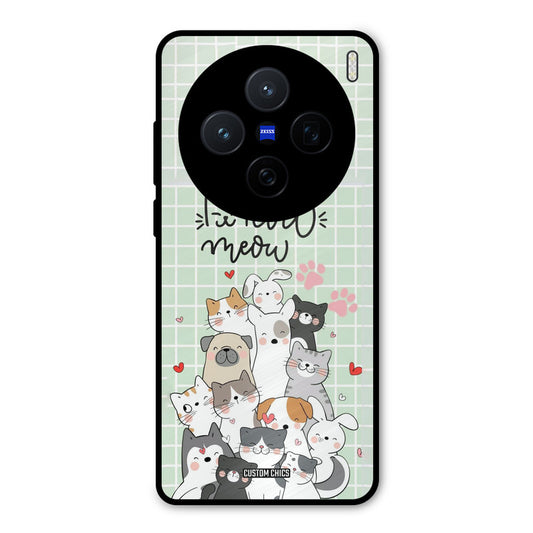 Meow Meow Vivo X200 Mobile Back Cover - Cute PrintShield Case