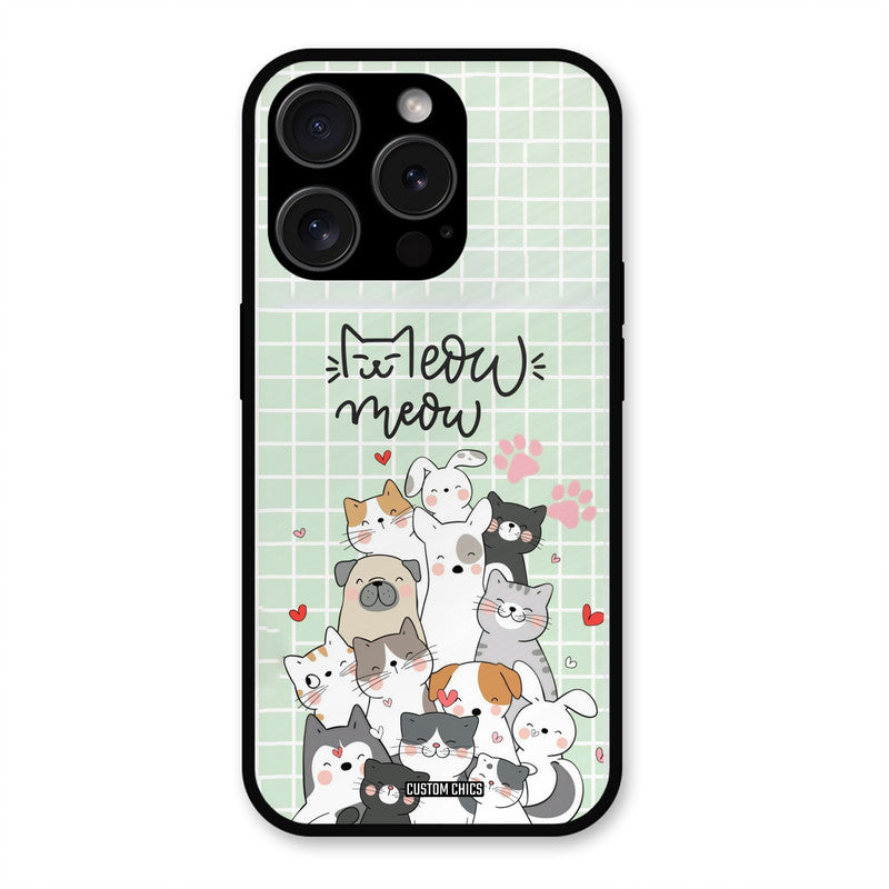 Meow Meow iPhone 15 Pro Max Mobile Back Cover - Cute PrintShield Case