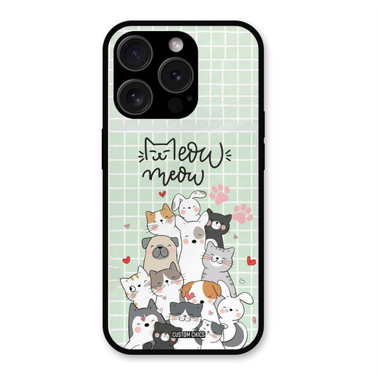 Meow Meow iPhone 15 Pro Max Mobile Back Cover - Cute PrintShield Case