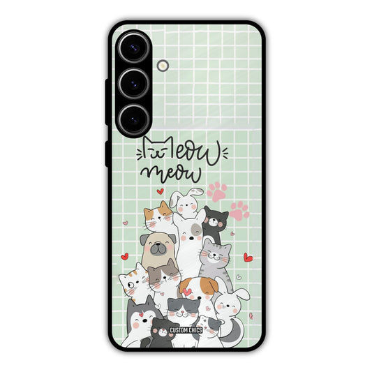 Meow Meow Samsung Galaxy S24 Plus Mobile Back Cover - Cute PrintShield Case