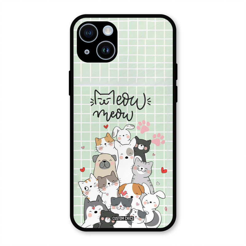 Meow Meow iPhone 14 Mobile Back Cover - Cute PrintShield Case