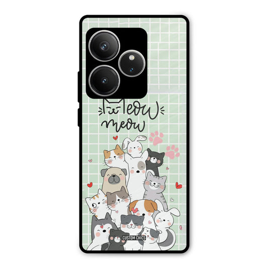 Meow Meow Realme GT 6 Mobile Back Cover - Cute PrintShield Case