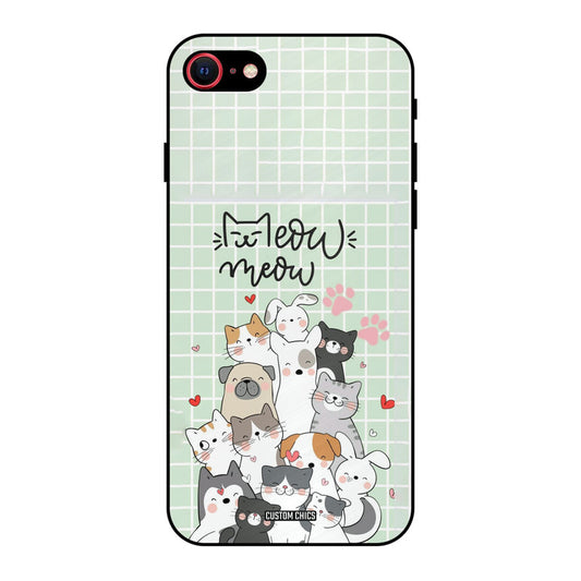 Meow Meow iPhone SE 2020 Mobile Back Cover - Cute PrintShield Case