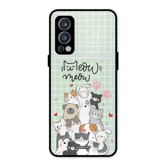 Meow Meow OnePlus Nord 2 5G Mobile Back Cover - Cute PrintShield Case