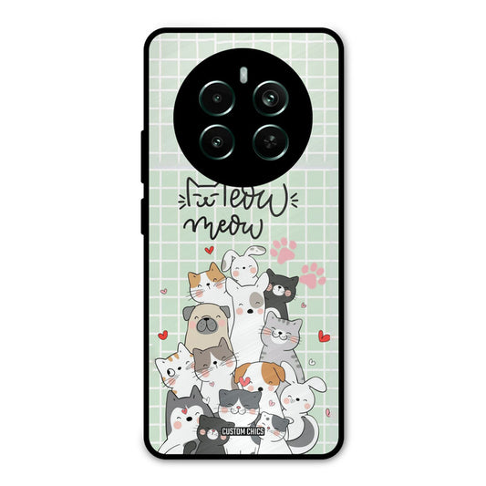 Meow Meow Realme 12 Plus Mobile Back Cover - Cute PrintShield Case