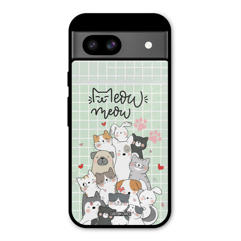 Meow Meow Google Pixel 8a Mobile Back Cover - Cute PrintShield Case