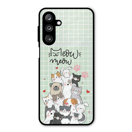 Meow Meow Samsung Galaxy M36 Mobile Back Cover - Cute PrintShield Case