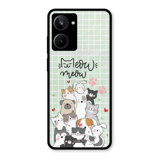 Meow Meow Realme 10 Mobile Back Cover - Cute PrintShield Case