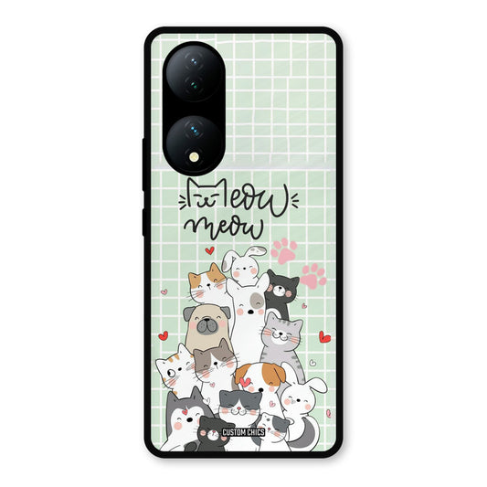 Meow Meow Vivo Y100 Mobile Back Cover - Cute PrintShield Case