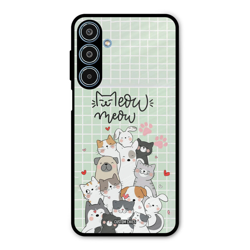 Meow Meow Samsung Galaxy M35 5G Mobile Back Cover - Cute PrintShield Case