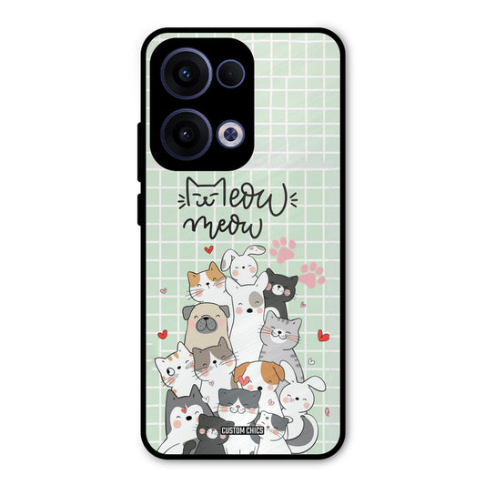 Meow Meow Oppo Reno 13 5G Mobile Back Cover - Cute PrintShield Case