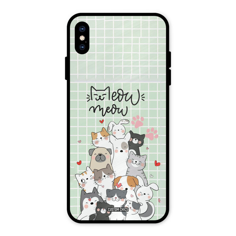 Meow Meow iPhone XS Max Mobile Back Cover - Cute PrintShield Case