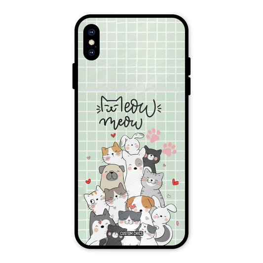 Meow Meow iPhone XS Max Mobile Back Cover - Cute PrintShield Case