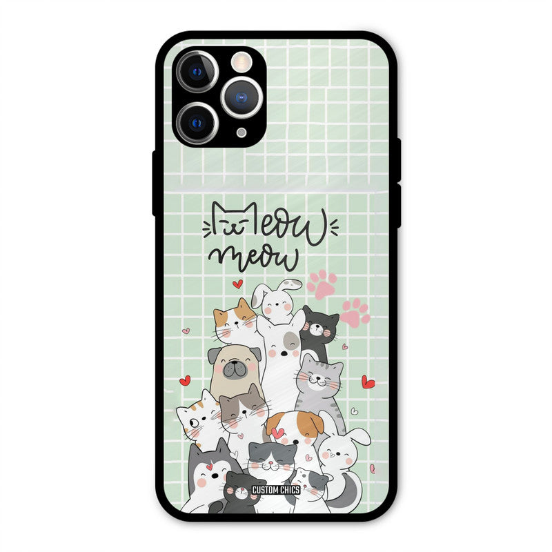 Meow Meow iPhone 11 Pro Mobile Back Cover - Cute PrintShield Case