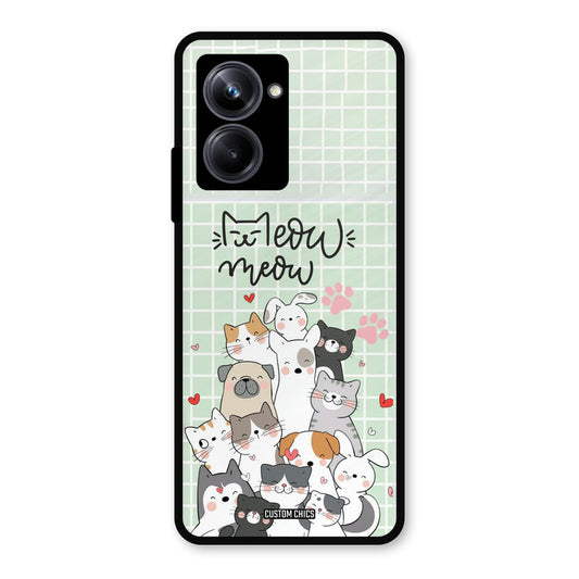 Meow Meow Realme 10 Pro Mobile Back Cover - Cute PrintShield Case