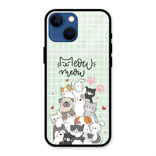 Meow Meow iPhone 13 Mini Mobile Back Cover - Cute PrintShield Case