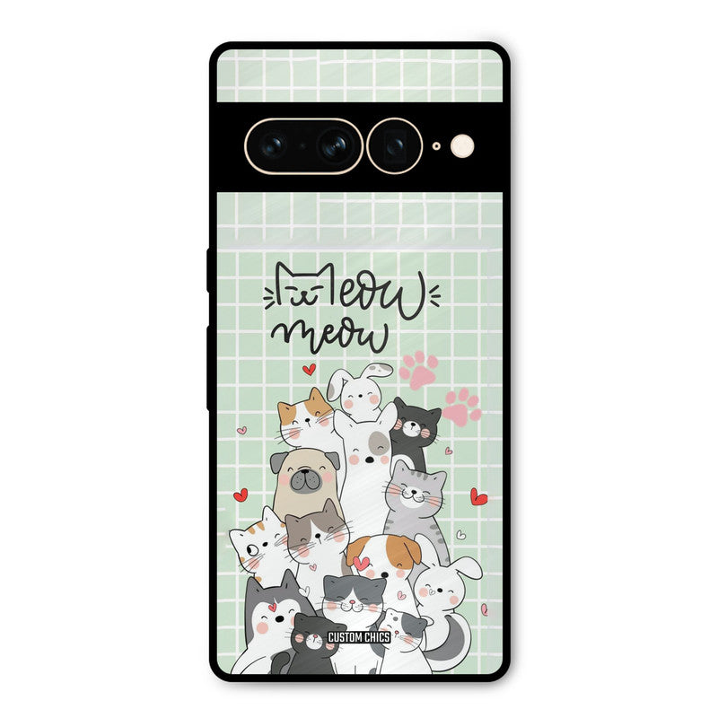 Meow Meow Google Pixel 7 Pro Mobile Back Cover - Cute PrintShield Case