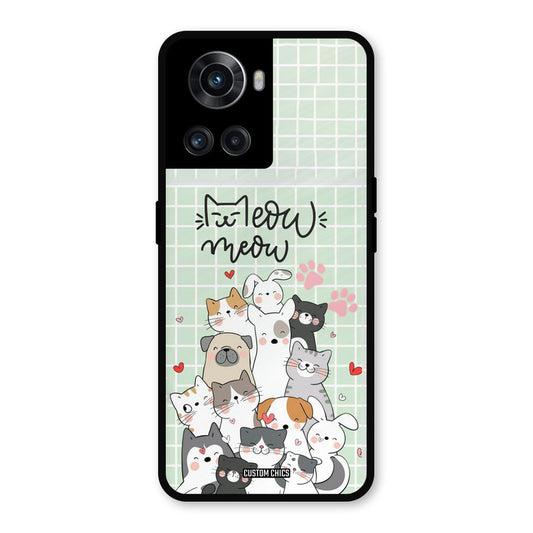 Meow Meow OnePlus 10R Mobile Back Cover - Cute PrintShield Case