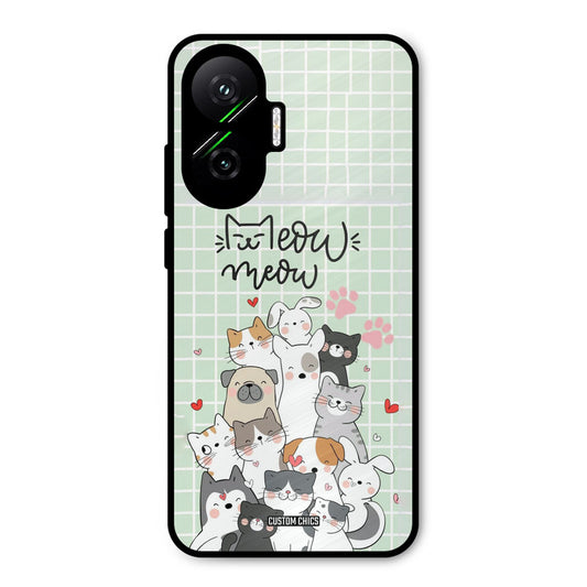 Meow Meow Poco F7 5G Mobile Back Cover - Cute PrintShield Case