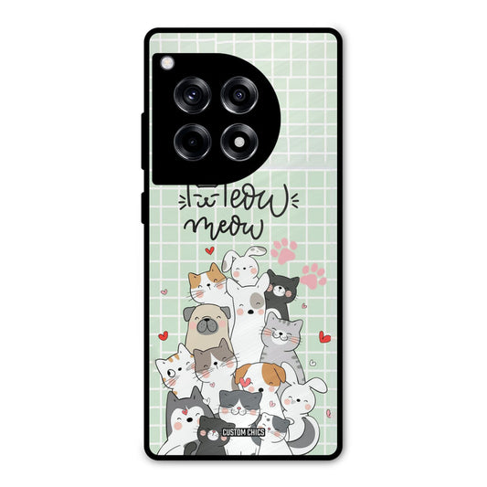 Meow Meow OnePlus 12R Mobile Back Cover - Cute PrintShield Case