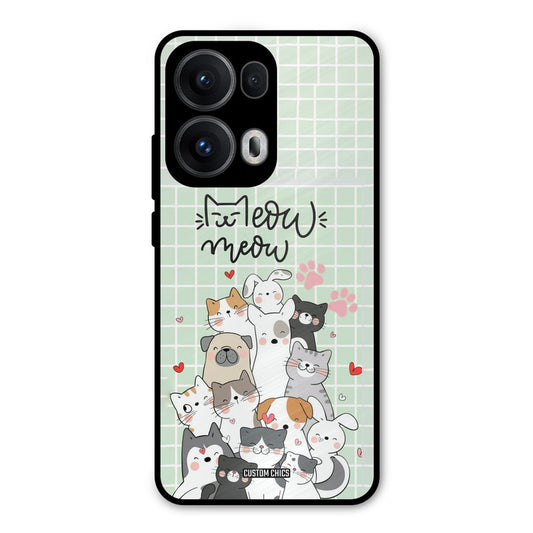 Meow Meow Oppo Reno 13 Pro 5G Mobile Back Cover - Cute PrintShield Case