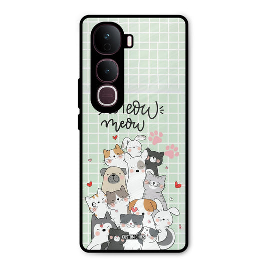 Meow Meow Vivo Y400 Pro Mobile Back Cover - Cute PrintShield Case