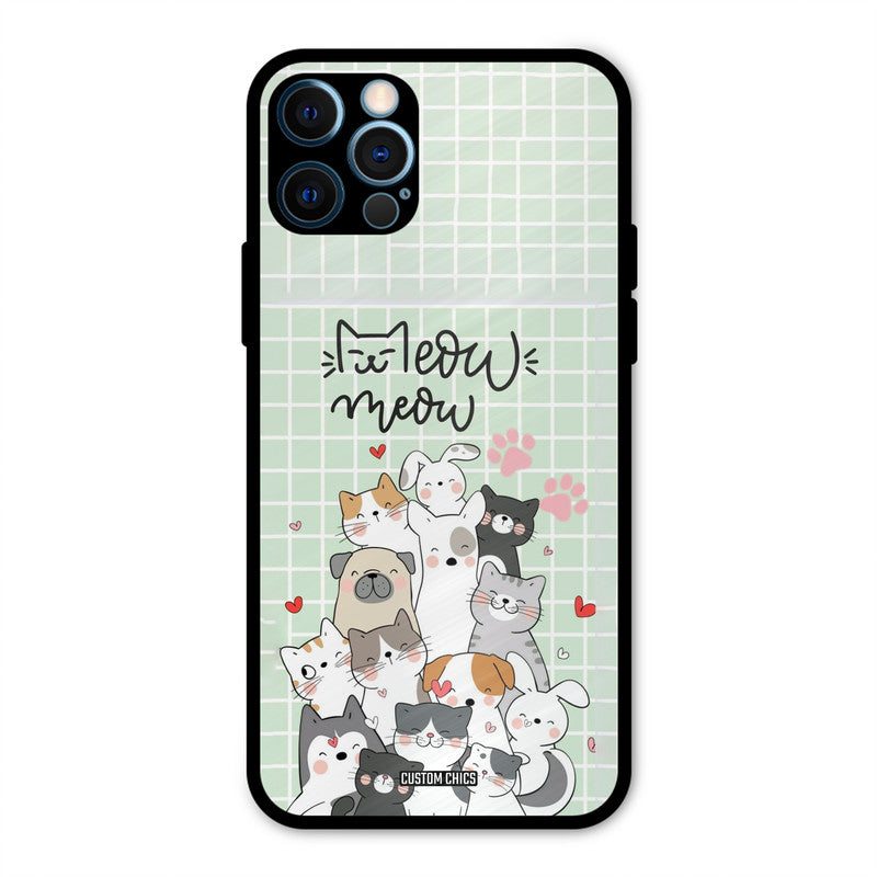 Meow Meow iPhone 12 Pro Max Mobile Back Cover - Cute PrintShield Case