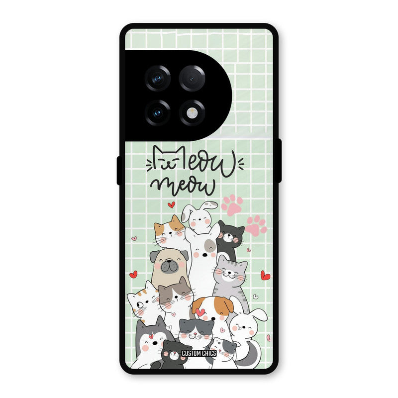 Meow Meow OnePlus 11R Mobile Back Cover - Cute PrintShield Case