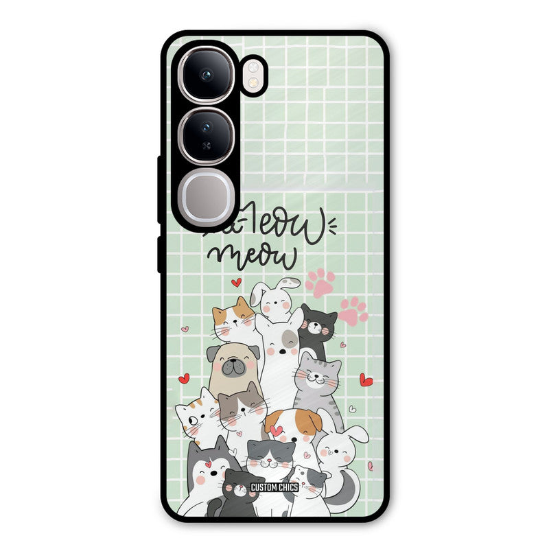 Meow Meow Vivo Y300 Mobile Back Cover - Cute PrintShield Case
