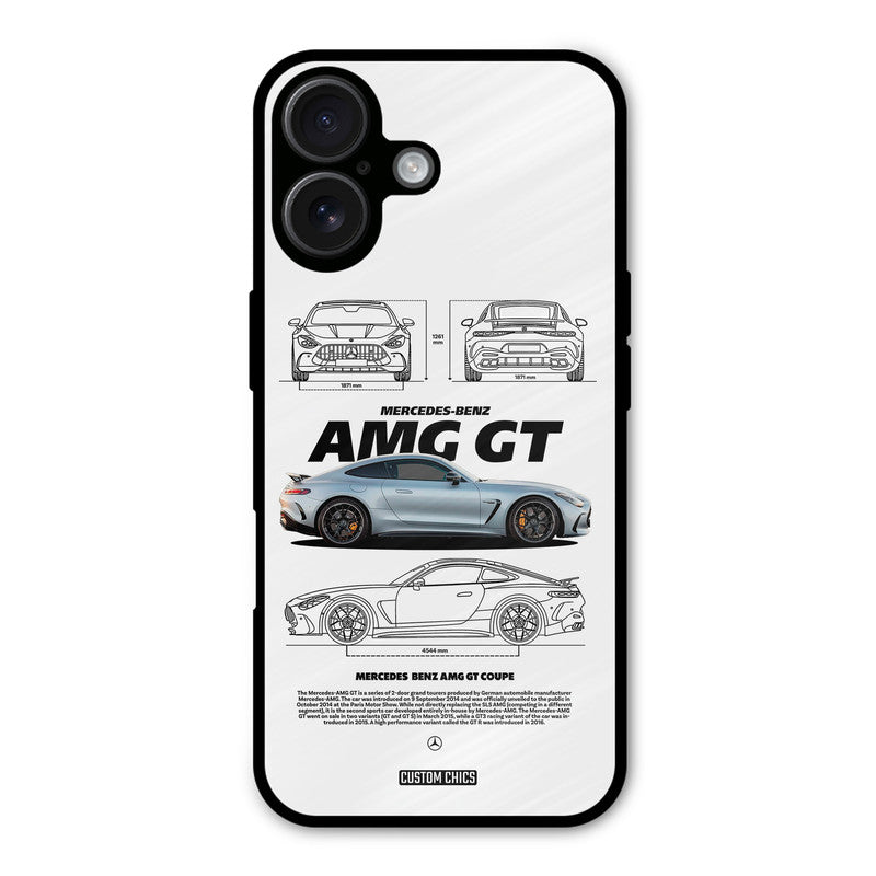 Merc AMG GT iPhone 16 Mobile Back Cover - Car&Bike PrintShield Case