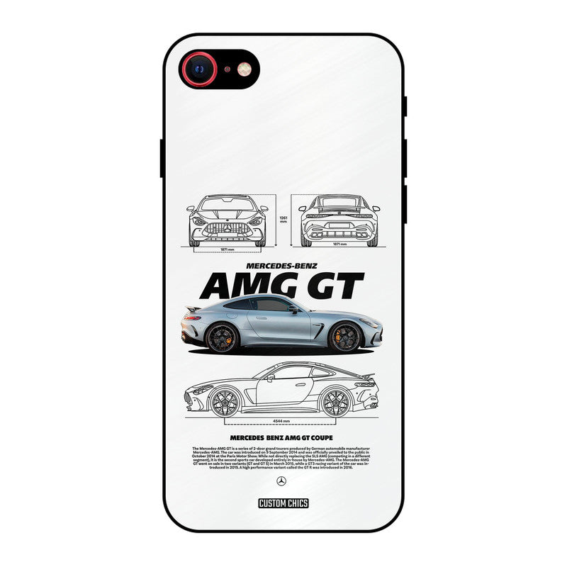 Merc AMG GT iPhone SE 2020 Mobile Back Cover - Car&Bike PrintShield Case