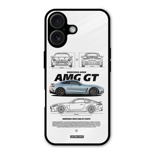 Merc AMG GT iPhone 16 Plus Mobile Back Cover - Car&Bike PrintShield Case