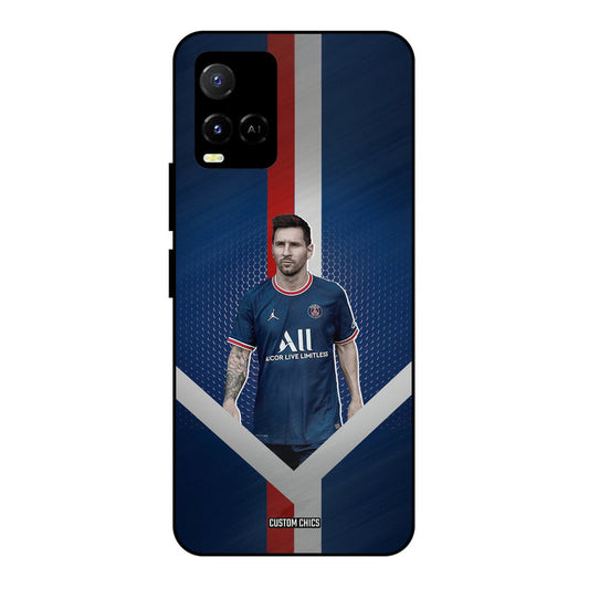 Messi Angle Art Vivo Y33s Mobile Back Cover - Sports PrintShield Case
