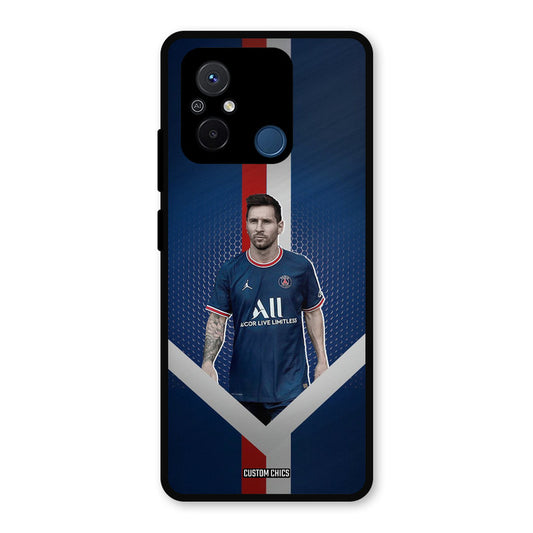 Messi Angle Art Redmi 12c Mobile Back Cover - Sports PrintShield Case