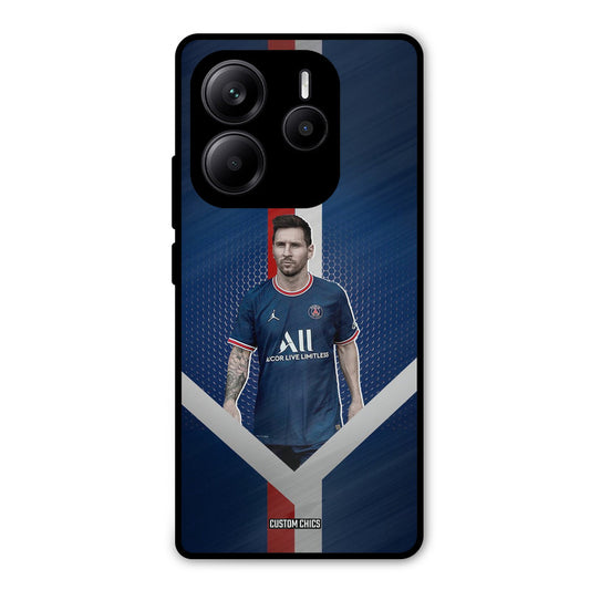 Messi Angle Art Redmi Note 14 Mobile Back Cover - Sports PrintShield Case