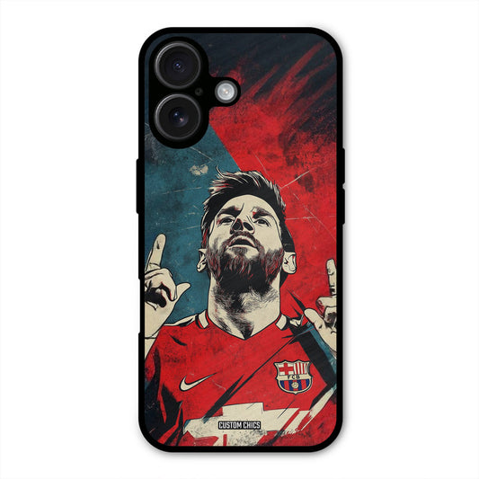 Messi Art  iPhone 16 Mobile Back Cover - Sports PrintShield Case