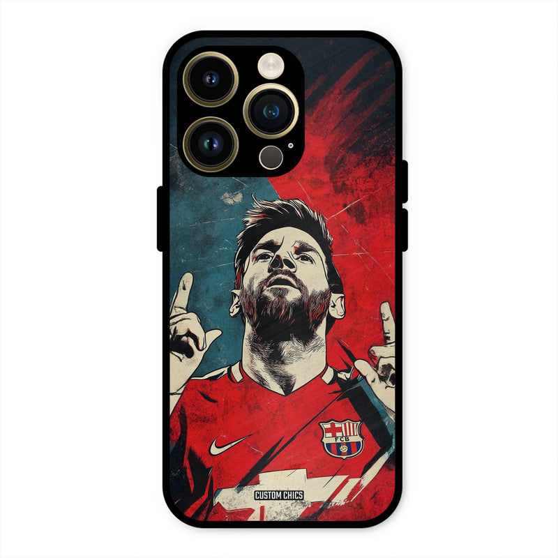 Messi Art  iPhone 14 Pro Mobile Back Cover - Sports PrintShield Case