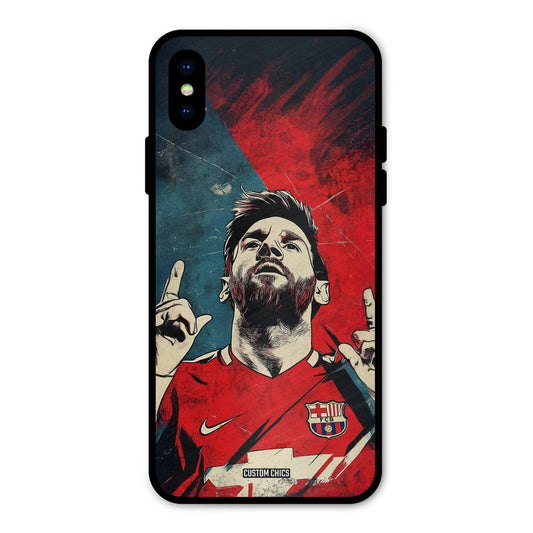 Messi Art iPhone X Mobile Back Cover - Sports PrintShield Case