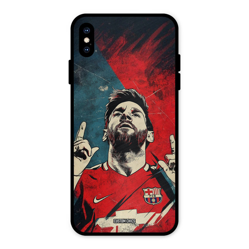 Messi Art iPhone XS Max Mobile Back Cover - Sports PrintShield Case