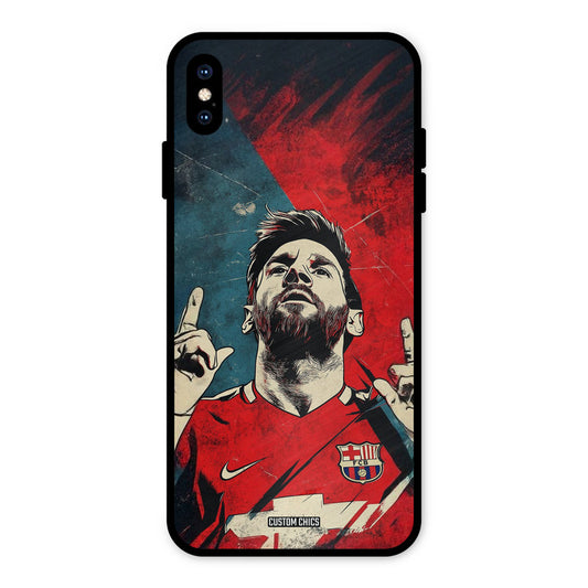 Messi Art iPhone XS Max Mobile Back Cover - Sports PrintShield Case
