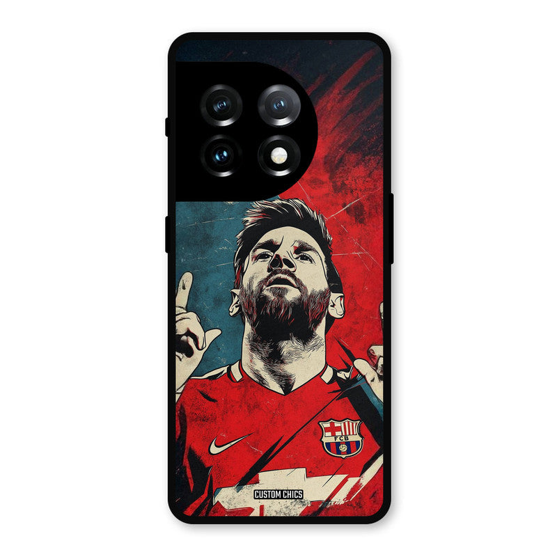 Messi Art OnePlus 11 Mobile Back Cover - Sports PrintShield Case