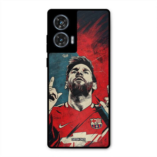 Messi Art Moto G96 Mobile Back Cover - Sports PrintShield Case