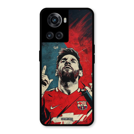 Messi Art OnePlus 10R Mobile Back Cover - Sports PrintShield Case